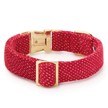 Load image into Gallery viewer, Berry Stitch Flannel Dog Collar