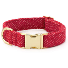 Load image into Gallery viewer, Berry Stitch Flannel Dog Collar