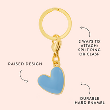 Load image into Gallery viewer, Blue Heart Collar Charm