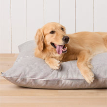 Load image into Gallery viewer, Charcoal Stripe Dog Bed