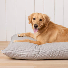 Load image into Gallery viewer, Charcoal Stripe Dog Bed