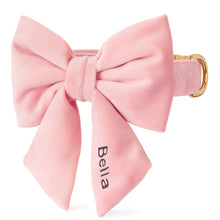 Load image into Gallery viewer, Blush Pink Velvet Lady Bow Collar