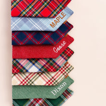 Load image into Gallery viewer, Berry Stitch Flannel Dog Bandana