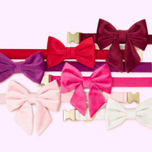 Load image into Gallery viewer, Blush Pink Velvet Lady Dog Bow
